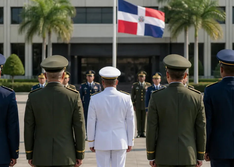 Formación representativa de oficiales de las Fuerzas Armadas dominicanas