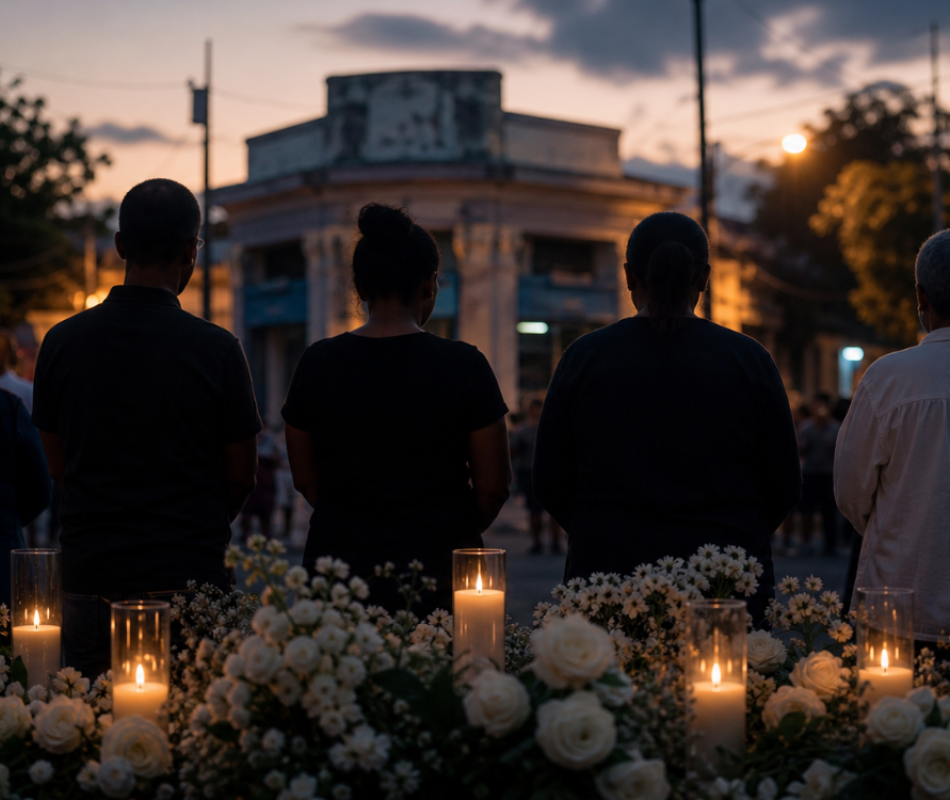 Vigilia ilustrada en memoria de las víctimas de la explosión de San Cristóbal